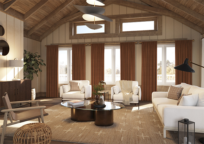 Wexley, Burnt Orange - Made to Measure Curtains - Image 7